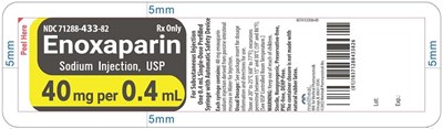 eno0f-0001-12.jpg Principal Display Panel – Enoxaparin Sodium Injection, USP 40 mg Blister Pack Label - eno0f 0001 12