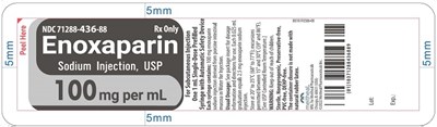 eno0f-0001-18.jpg Principal Display Panel – Enoxaparin Sodium Injection, USP 100 mg Blister Pack Label - eno0f 0001 18