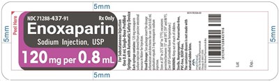 eno0f-0001-20.jpg Principal Display Panel – Enoxaparin Sodium Injection, USP 120 mg Blister Pack Label - eno0f 0001 20
