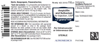 ampisulbactam-fig1.jpg PACKAGE LABEL-PRINCIPAL DISPLAY PANEL - 1.5 grams/vial - Container Label - ampisulbactam fig1