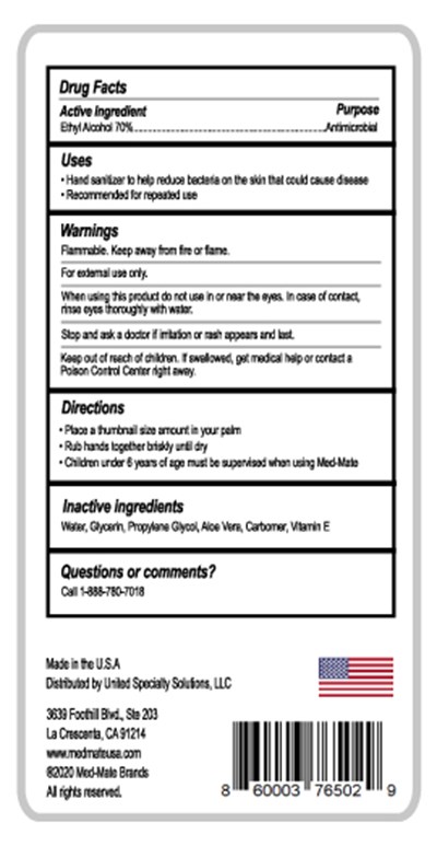 Hand Sanitizer 16.9 Fl Back (4x3label  Med Mate Back English 16oz Vector Update)