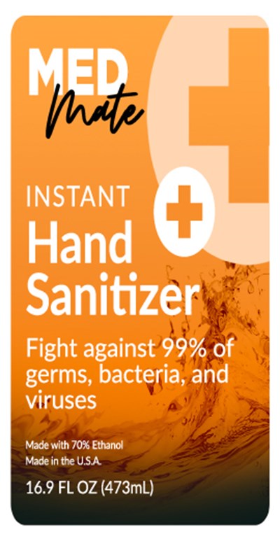 Hand Sanitizer 16.9 Fl (4x3label  Med Mate Front English 16oz Vector Update)