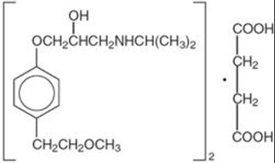Structural Formula for Metoprolol Succinate - metoprolol succinate 25mg 50mg 100mg 200mg 1