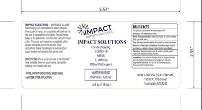 118 mL Impact Glove - ImpactDiversity InvisibleGlove 4oz Label