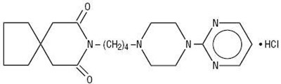 Buspirone HCl Structural Formula (Buspirone HCl Tabs 1)