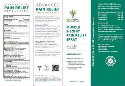 Label (Label Medic Muscleandjointpainreliefspray 24909 748)