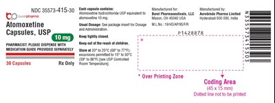 PACKAGE LABEL-PRINCIPAL DISPLAY PANEL - 10 mg (30 Capsules Bottle) - atomoxetine fig2