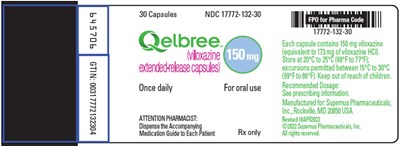 qelbree-06.jpg PRINCIPAL DISPLAY PANEL - 150 mg Capsule Bottle Label - qelbree 06