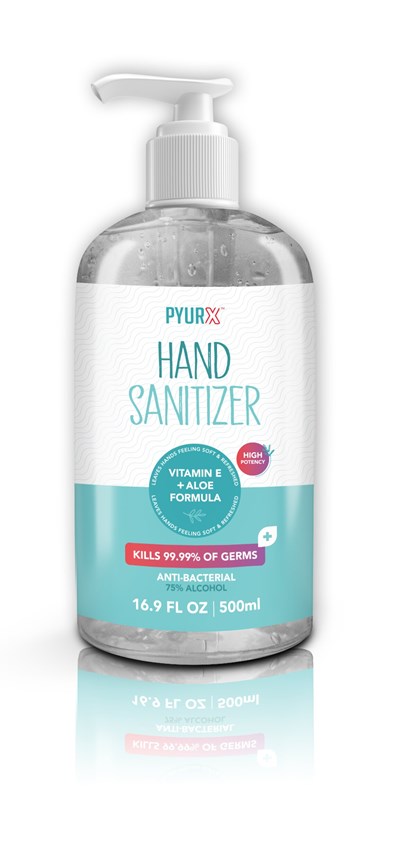 hand_sanitizer_pyurx_front.jpg Front Label - hand sanitizer pyurx front