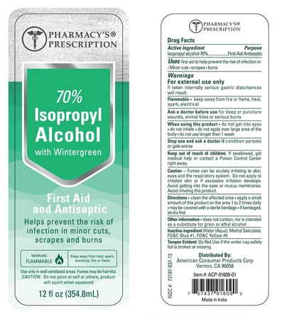 Pharmacys Prescription Isopropyl Alcohol Wintergreen (72197 037 12 Pharmacys Prescription Ipa Wintergreen)