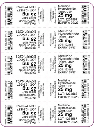 25 mg Meclizine Hydrochloride Tablet Blister - Blister