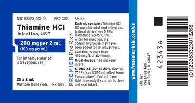 Package Label – Principal Display Panel – Thiamine 2 mL Multiple Dose Vial Tray Label (Thi05 0001 04)