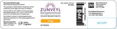 PRINCIPAL DISPLAY PANEL - 5 mg Tablet Bottle Label - zunveyl 14