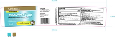 Image Of Carton Label (Gsmedicatedpads)