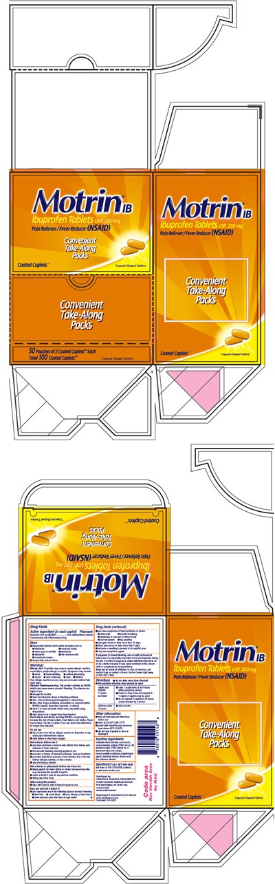 motrin-01.jpg PRINCIPAL DISPLAY PANEL - 200 mg Tablet Pouch Box - motrin 01