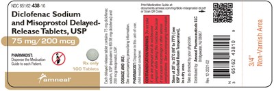 75 mg label - diclofenac sodium and misoprostol delayed release  2