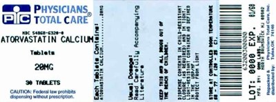 20mg Bottle Label (6320)