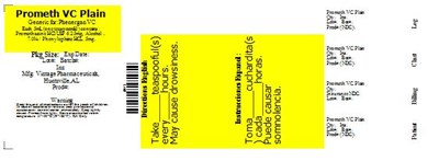 This is an image of the label for Promethazine VC Syrup - promethazinevcsyrp 3