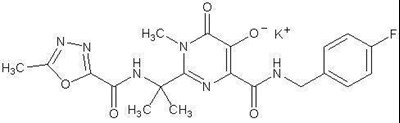 Image Of Raltegravir Potassium Chemical Structure (Isentress 01)
