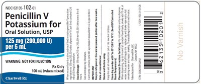 Image Description (Penicillin V Pot Os 125mg 5ml Bottle Label)