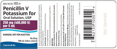 Image Description (Penicillin V Pot Os 250mg 5ml Bottle Label)