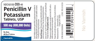 Image Description (Penicillin V Pot Tabs 500mg Bottle Label)