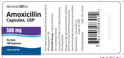 "image Description" (Amox Caps 500mg 100s Bottle Label)