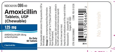 "image Description" (Amox Tabs(chew) 125mg 60s Bottle Label)
