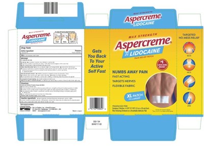 PRINCIPAL DISPLAY PANELAspercremeLidocainePatch XL - aspercreme with lidocaine patch xl 01