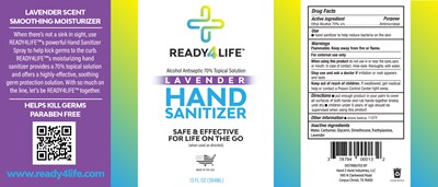384 mL Label (Ready4life 13oz Lavender1 Qr)