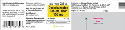 oxcarbazepine-tabs-usp-150mg-30s.jpg Oxcarbazepine Tablets, USP - 150mg - 30's Tablets - NDC 72888-087-30 - oxcarbazepine tabs usp 150mg 30s