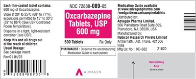 oxcarbazepine-tabs-usp-600mg-500.jpg Oxcarbazepine Tablets, USP - 600mg - 500's Tablets - NDC 72888-089-05 - oxcarbazepine tabs usp 600mg 500