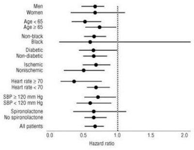 Figure 2. Effects On Mortality For Subgroups In Copernicus (Carvedilol 03)