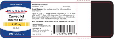 carvedilol-07.jpg PRINCIPAL DISPLAY PANELNDC 10135-0634-01Carvedilol Tablets USP6.25 mg100 TabletsRx Only - carvedilol 07