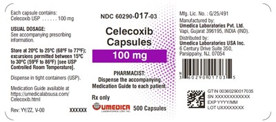 Celecoxib Caps 100mg 500s Bottle Label