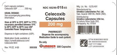 Celecoxib Caps 200mg 500s Bottle Label
