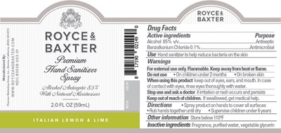 2oz Italian Lemon Lime label - 100620 NEW 2oz Bottle LL