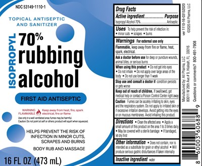 Principal Display Panelndc 46122-330-43isopropylrubbingalcohol 70%uspfirst Aid Antiseptic16 Fl Oz (1 Pt) 473 mL (Labelimage)