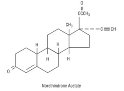 Norethindrone Chemical Structure (Norethindroneethinyl Str1)