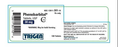 Phenobarbital Tablets, Usp 30 mg 100ct Bl (Phenobarbital 4)