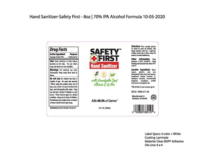 8oz Label (Prslb202010360010sf8oz)