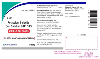 potassium-fig1.jpg PACKAGE LABEL-PRINCIPAL DISPLAY PANEL - 20 mEq per 15 mL (473 mL Bottle Label) - potassium fig1
