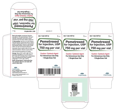 PRINCIPAL DISPLAY PANEL – Pemetrexed for Injection, USP 750 mg Carton - 750mg carton 01