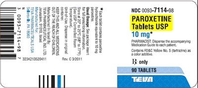 Paroxetine Tablets Usp 10 mg 90s Label (B1894876 1824 4f87 95ed D2a805683e15 02)