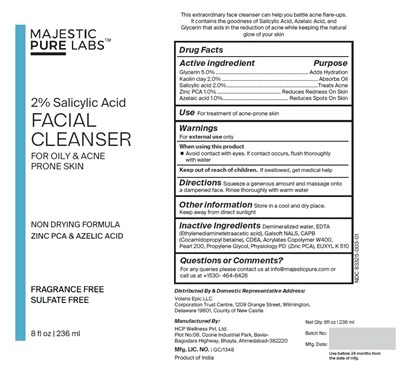 salicylic acid container label - salicylic acid facial cleanser container label