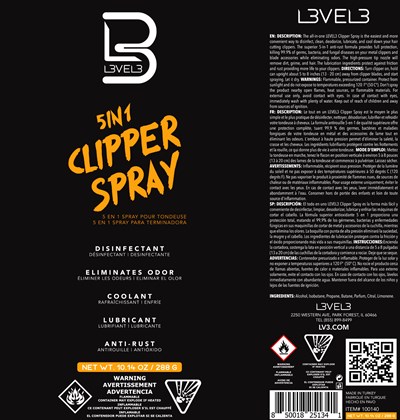 5 In 1 Clipper Spray 288 G Label (Clipper Spray)