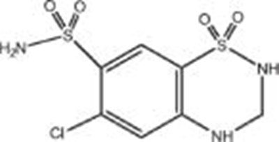 Chemical Structure Of Hydrochlorothiazide (Teveten Hct 02)