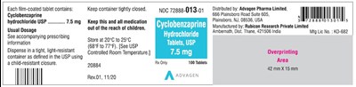 cyclobenzaprine-hcl-tabs-usp-7-5mg-100s.jpg NDC 72888-013-01 bottles of 100 tablets - cyclobenzaprine hcl tabs usp 7 5mg 100s