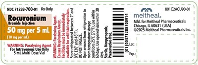 Principal Display Panel – Rocuronium Bromide Injection 50 mg Per 5 mL Vial Label (Rocuronium 50mg Vial)
