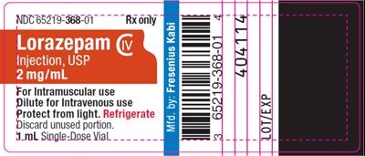 lor0b-0002-04.jpg PACKAGE LABEL - PRINCIPAL DISPLAY – Lorazepam 1 mL Vial Label - lor0b 0002 04